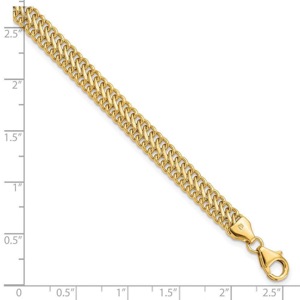 14K Gelbgold Poliert S Glieder Gliederarmband