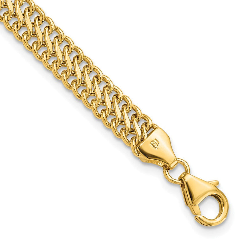 14K Gelbgold Poliert S Glieder Gliederarmband