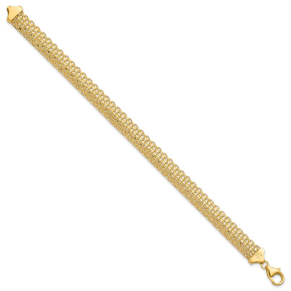 7.5 Zoll 14K Poliert Armband