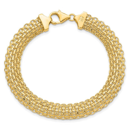 7.5 Zoll 14K Poliert Armband