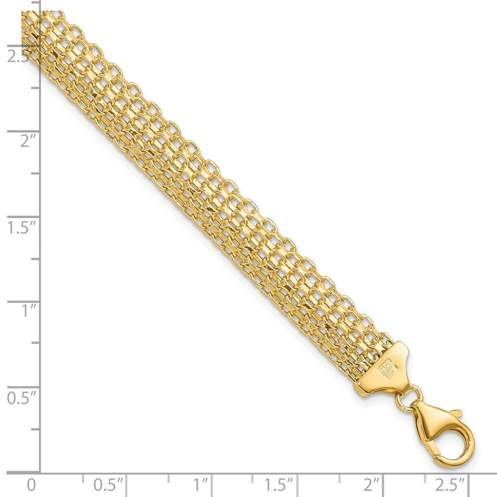 7.5 Zoll 14K Poliert Armband