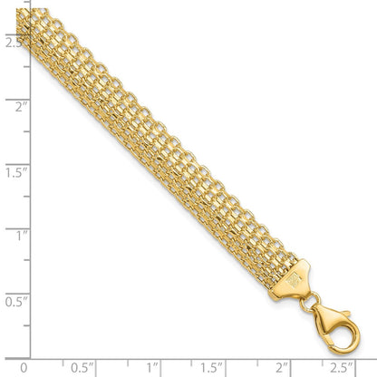 7.5 Zoll 14K Poliert Armband