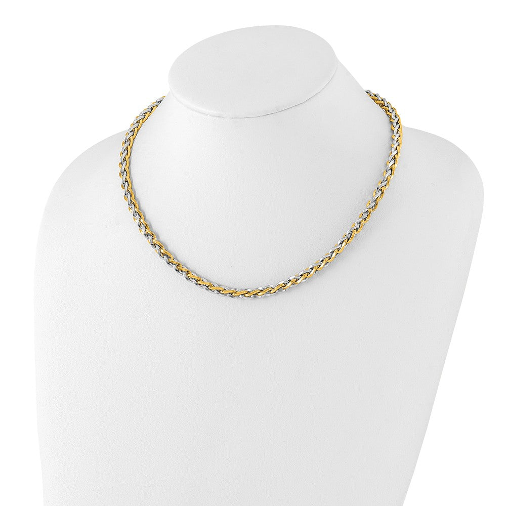 14K Bicolor Poliert Fantasieglieder Halskette