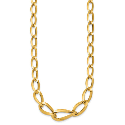 14K Gelbgold Poliert Fantasieglieder Halskette