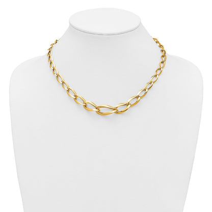 14K Gelbgold Poliert Fantasieglieder Halskette