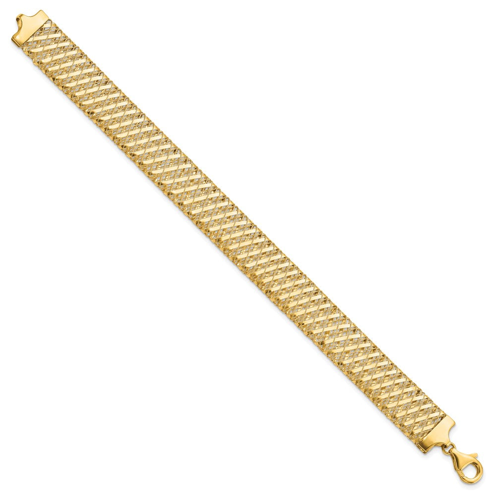 7.25 Zoll 14K Fantasie Dehnbar Armband