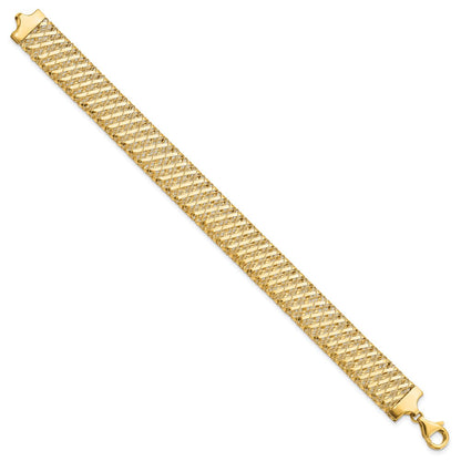 7.25 Zoll 14K Fantasie Dehnbar Armband