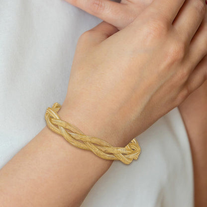 7.5 Zoll 14K Fantasie Dehnbar Armreif Armband