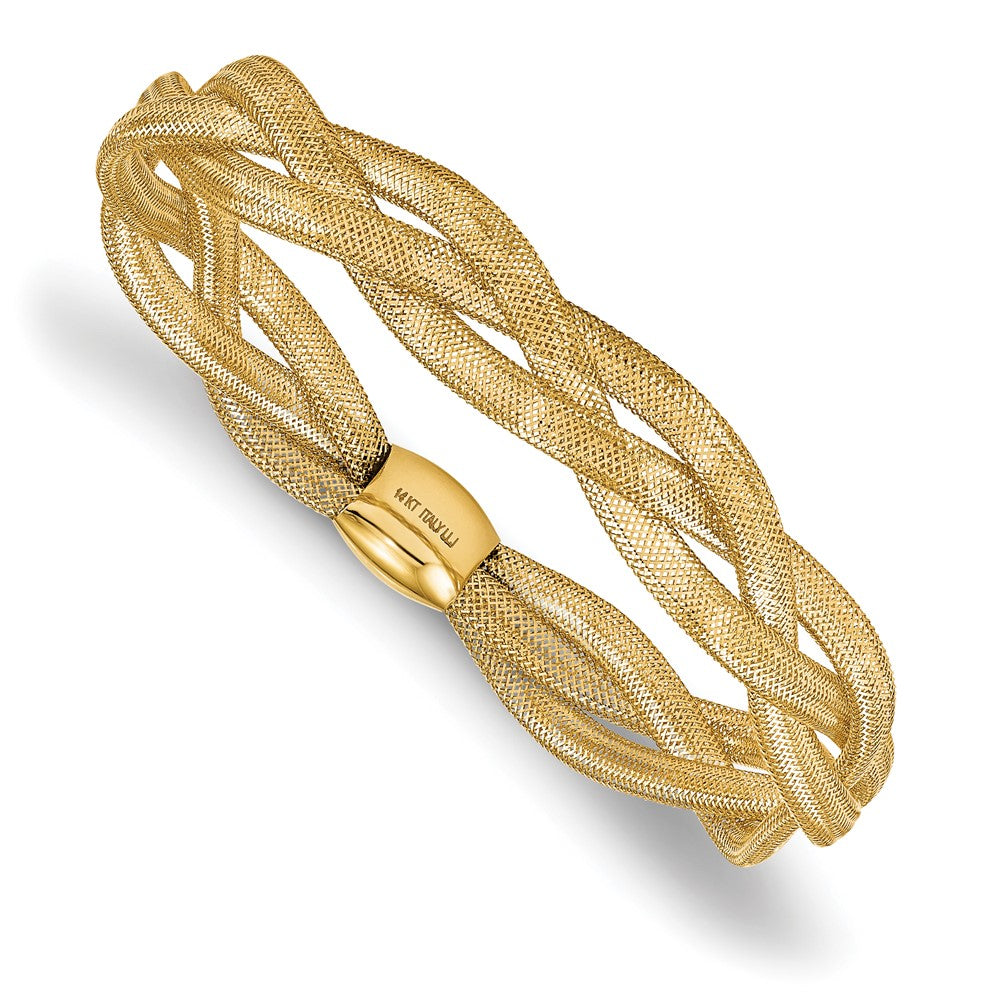 7.5 Zoll 14K Fantasie Dehnbar Armreif Armband