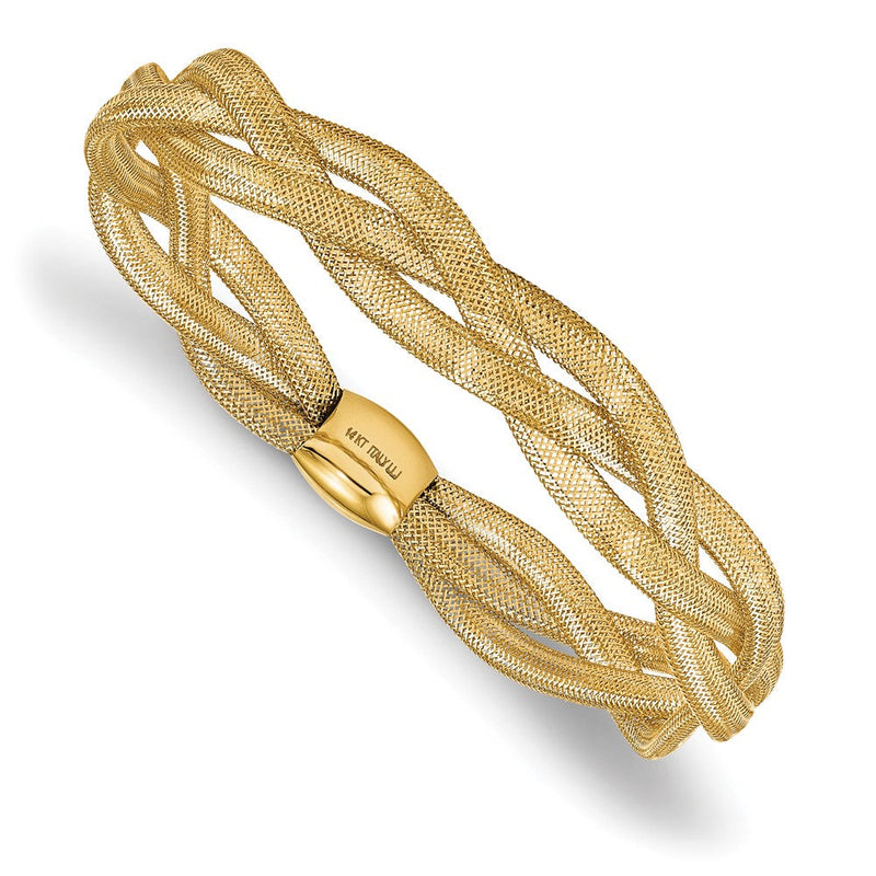 7.5 Zoll 14K Fantasie Dehnbar Armreif Armband