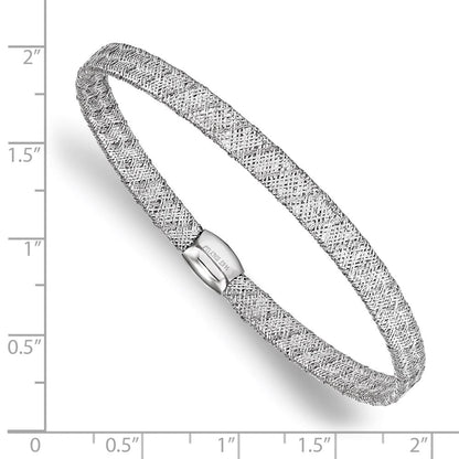 7.5 Zoll 14K mit Weiß Rhodiniert-plating Fantasie Dehnbar Armreif Armband