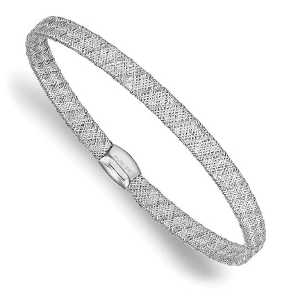 7.5 Zoll 14K mit Weiß Rhodiniert-plating Fantasie Dehnbar Armreif Armband