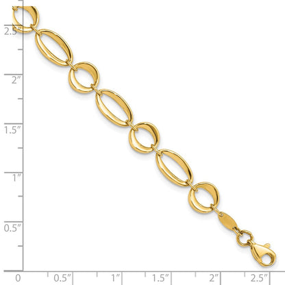 7.5 Zoll 14K Gold Armband