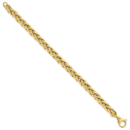 7.5 Zoll 14K Poliert Fantasieglieder Armband