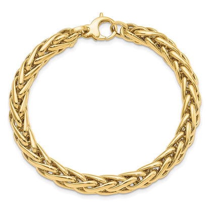 7.5 Zoll 14K Poliert Fantasieglieder Armband