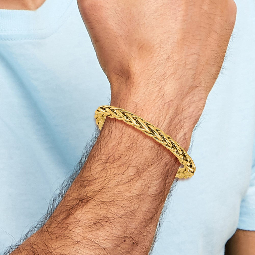 7.5 Zoll 14K Poliert Fantasieglieder Armband