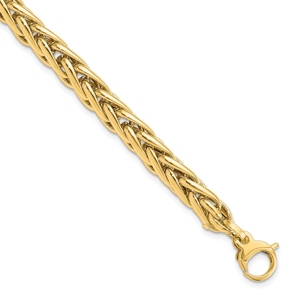 7.5 Zoll 14K Poliert Fantasieglieder Armband