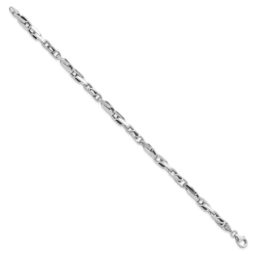 8.25 Zoll 14K Weißgold Poliert Fantasieglieder Armband