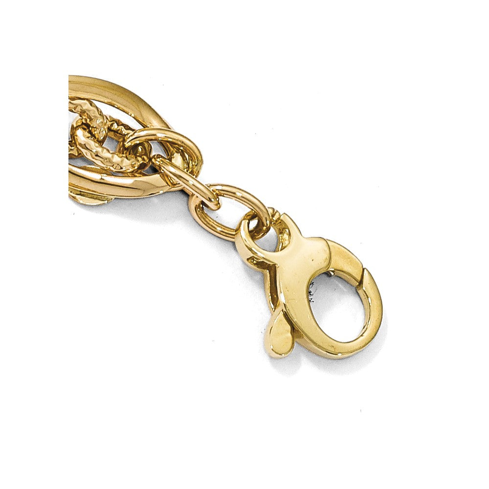 8 Zoll 14K Poliert Fantasieglieder Armband