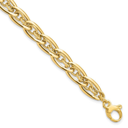 8 Zoll 14K Poliert Fantasieglieder Armband