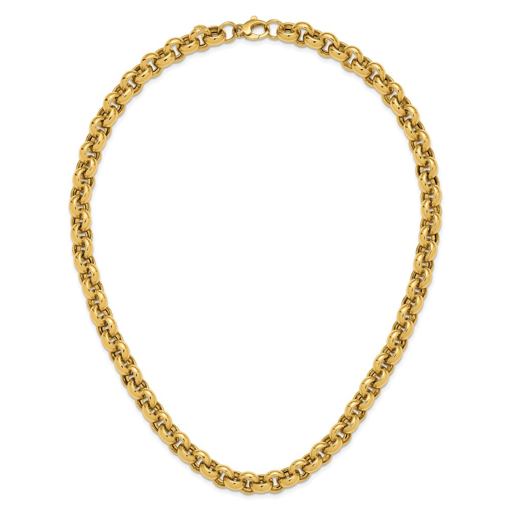 14K Gelbgold Poliert Erbs Glieder Halskette