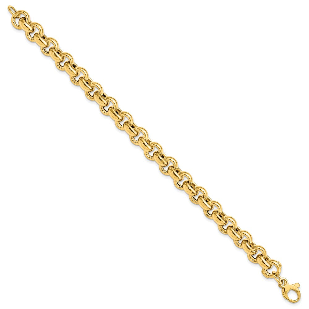 14K Gelbgold Poliert Erbs Glieder Gliederarmband