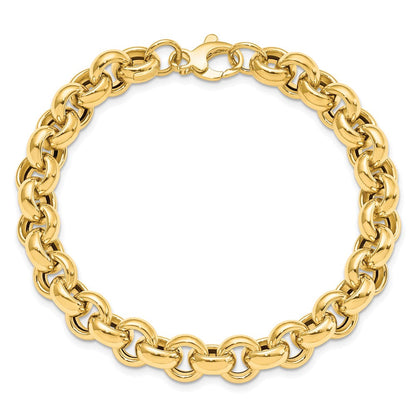 14K Gelbgold Poliert Erbs Glieder Gliederarmband