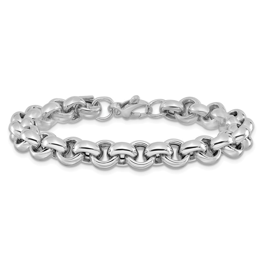 14K Weißgold Poliert Erbs Glieder Gliederarmband