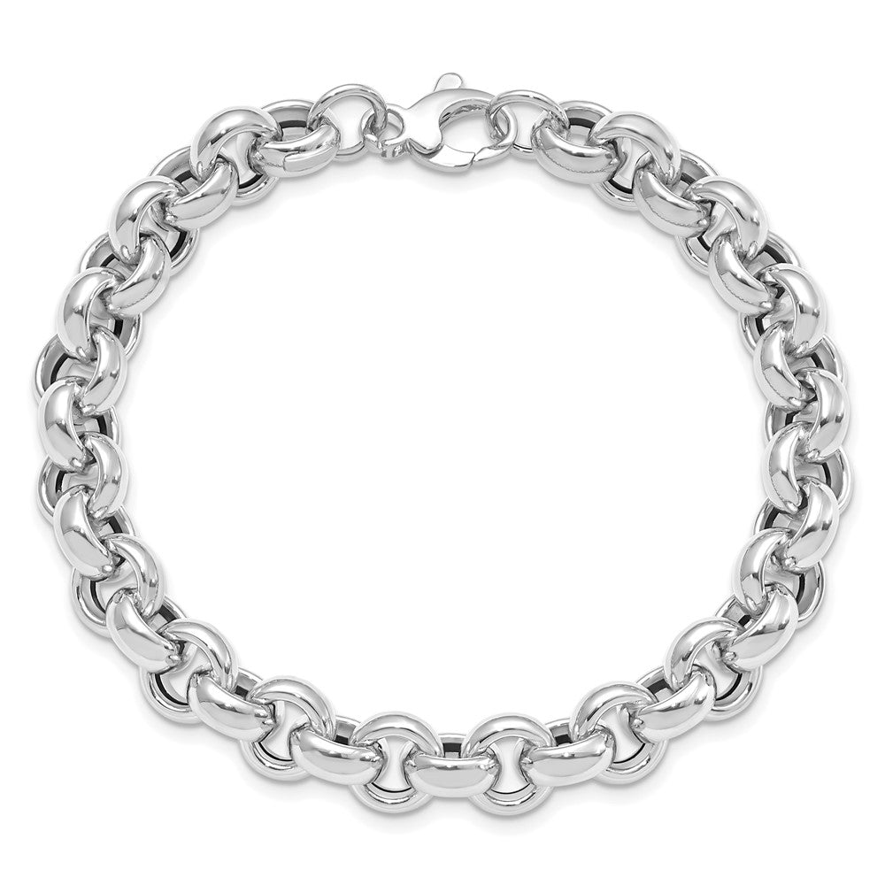 14K Weißgold Poliert Erbs Glieder Gliederarmband