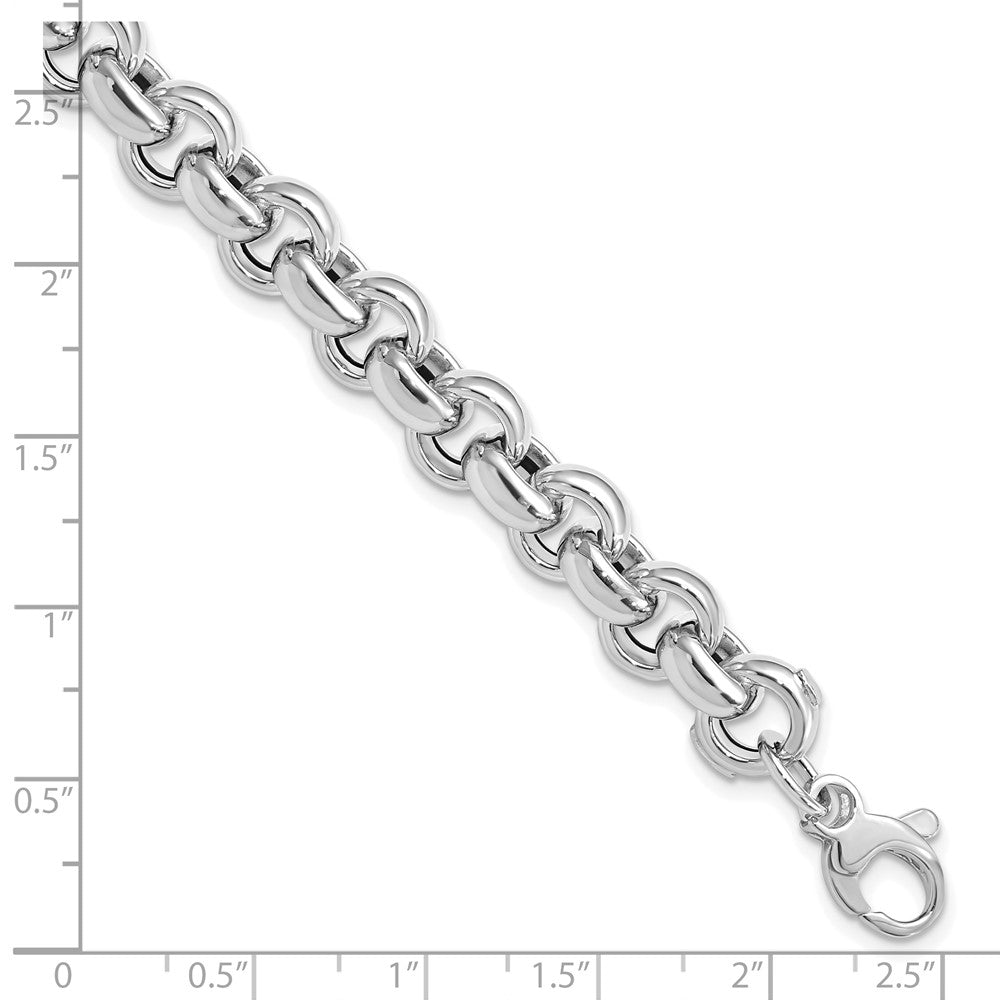 14K Weißgold Poliert Erbs Glieder Gliederarmband