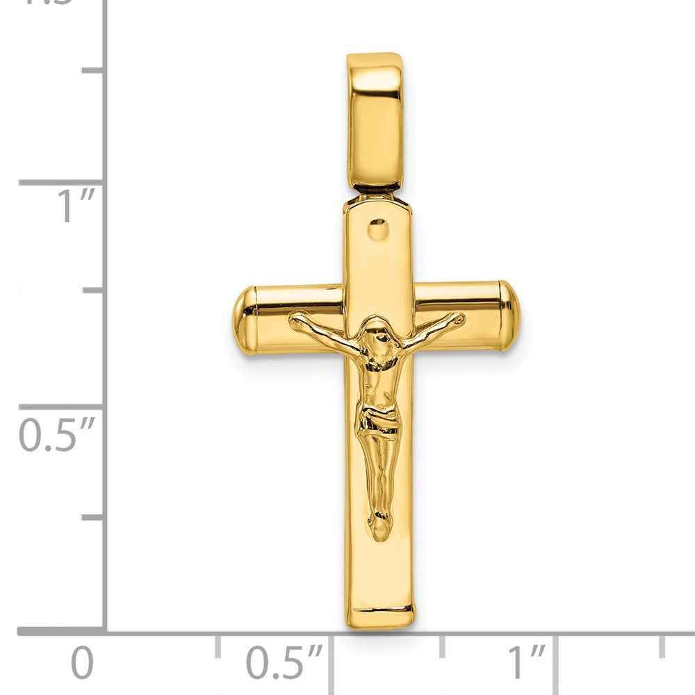 14K Gelbgold Poliert Kruzifix Anhänger