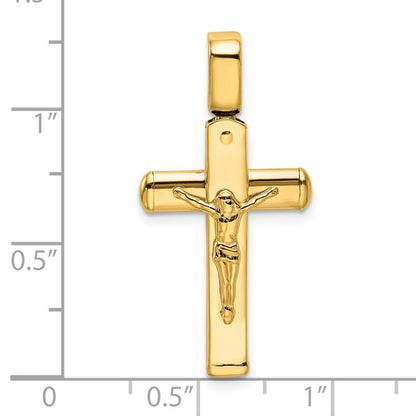 14K Gelbgold Poliert Kruzifix Anhänger