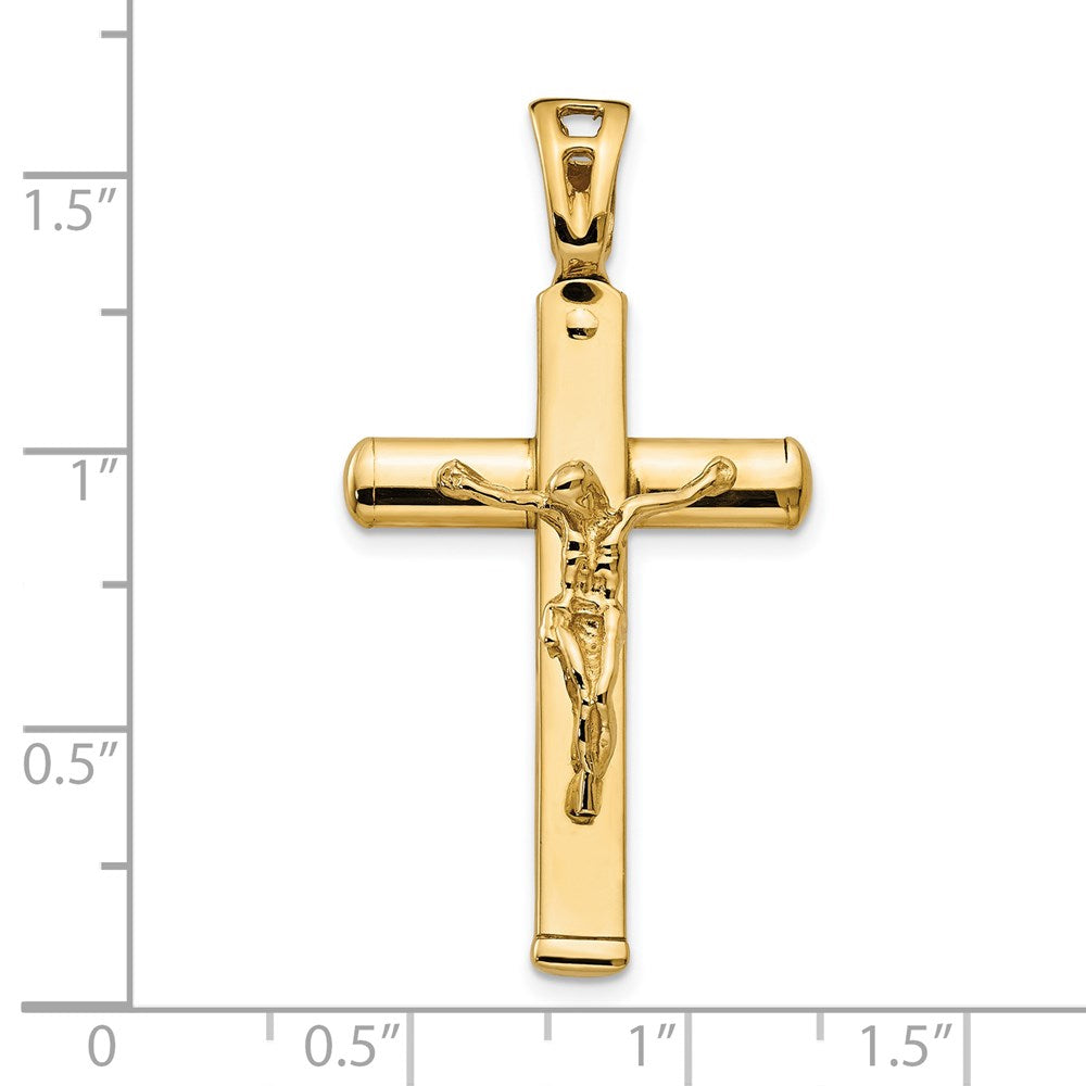 14K Gelbgold Poliert Kruzifix Anhänger