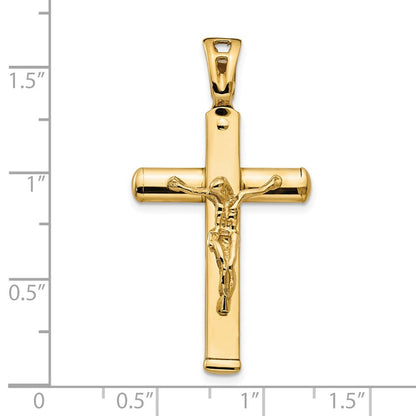 14K Gelbgold Poliert Kruzifix Anhänger