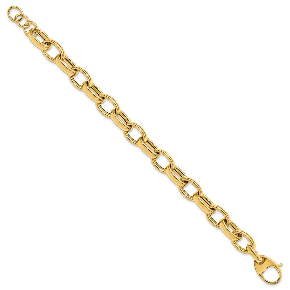 8 Zoll 14K Poliert Fantasieglieder 8 Zoll Mit.5 Verlängerung. Armband