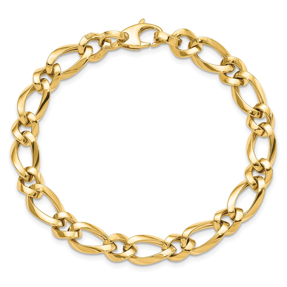 7.5 Zoll 14K Poliert Fantasieglieder 7.5 Zoll Armband