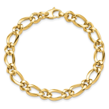 7.5 Zoll 14K Poliert Fantasieglieder 7.5 Zoll Armband