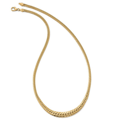 14K Gelbgold Poliert Abgestuft Fantasieglieder Halskette
