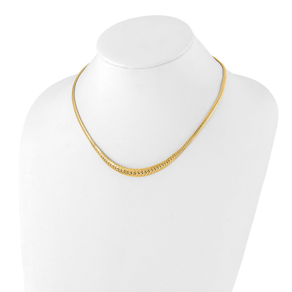 14K Gelbgold Poliert Abgestuft Fantasieglieder Halskette