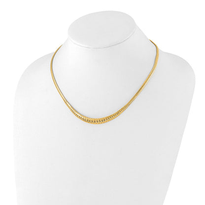 14K Gelbgold Poliert Abgestuft Fantasieglieder Halskette
