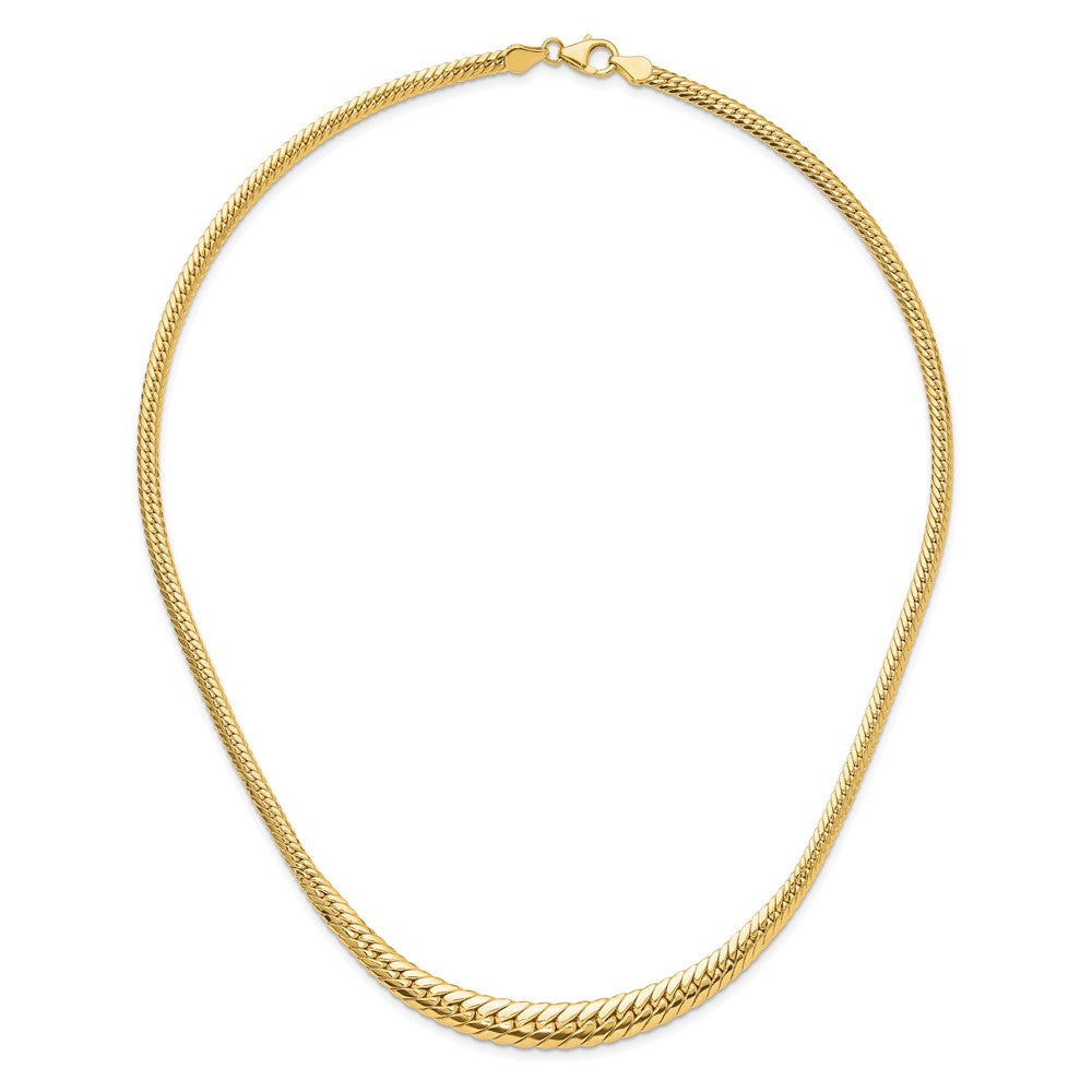 14K Gelbgold Poliert Abgestuft Fantasieglieder Halskette