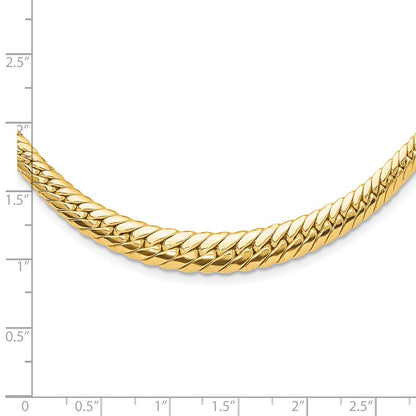 14K Gelbgold Poliert Abgestuft Fantasieglieder Halskette