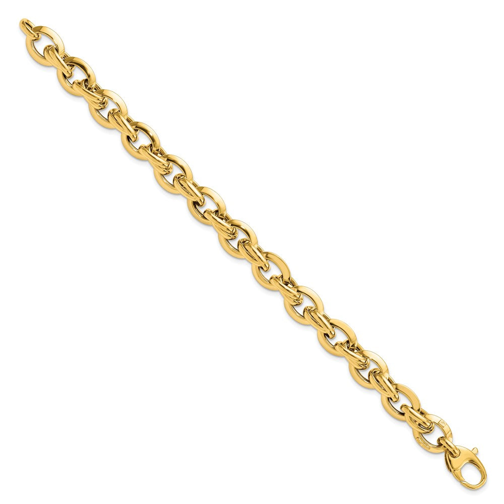 14K Gelbgold Poliert Fantasieglieder Gliederarmband