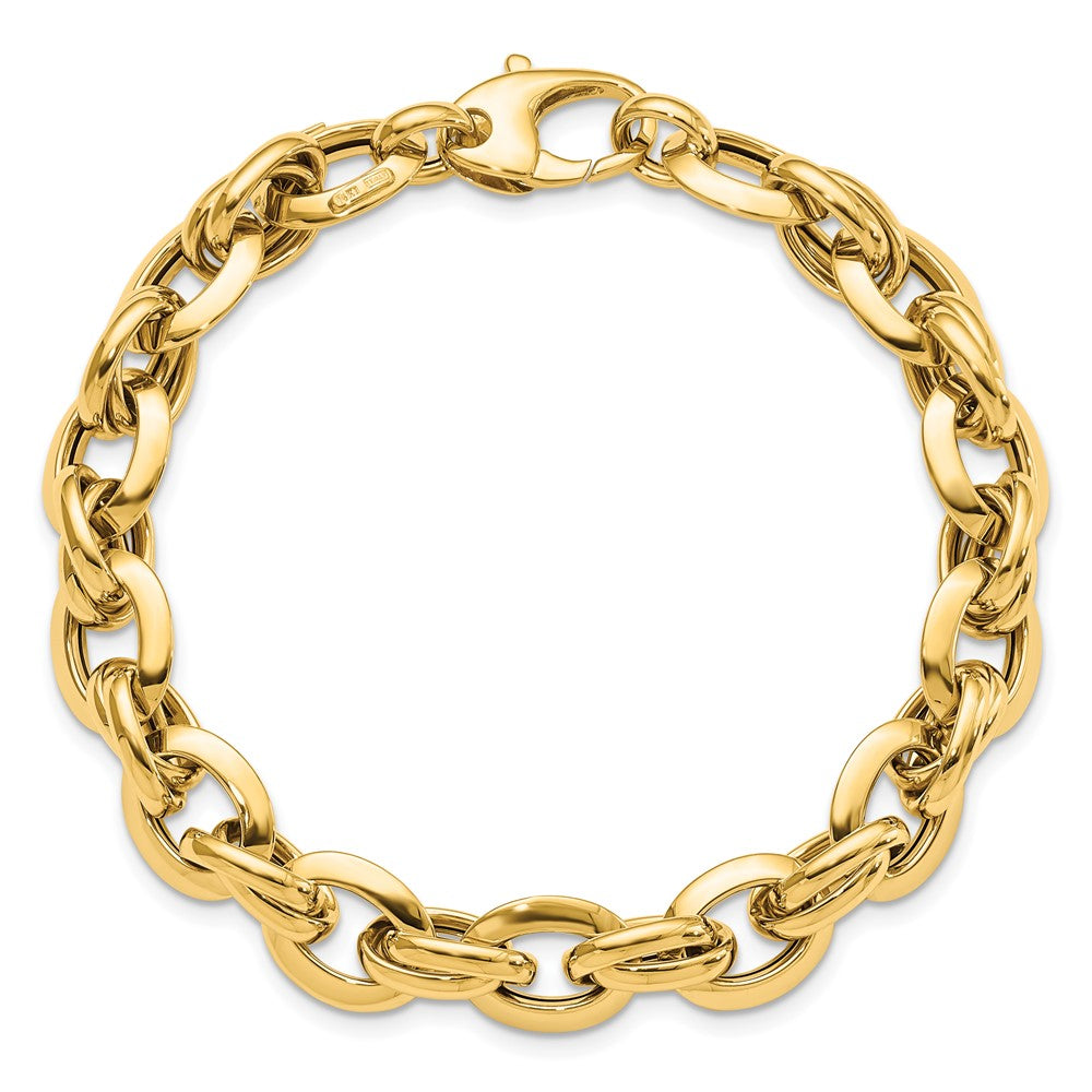 14K Gelbgold Poliert Fantasieglieder Gliederarmband