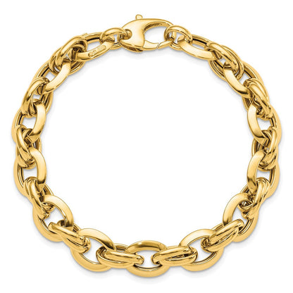 14K Gelbgold Poliert Fantasieglieder Gliederarmband