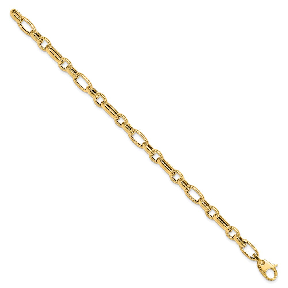 14K Gelbgold Poliert Fantasieglieder Armband