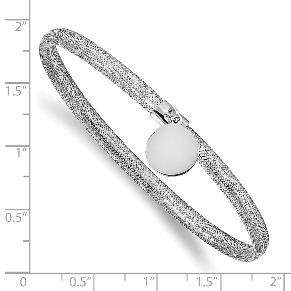 14K Gelb & Rhodium Weiß Rhodiniert Beschichtung Dehnbar Hängend Charm Armband