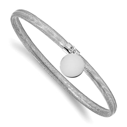 14K Gelb & Rhodium Weiß Rhodiniert Beschichtung Dehnbar Hängend Charm Armband