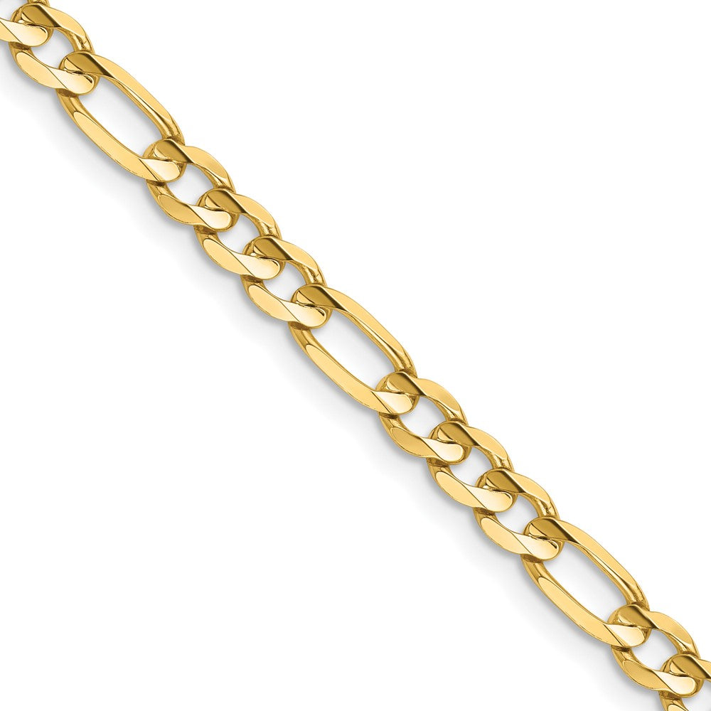 14K Gelbgold 4.5mm Konkav Offen Figaro mit Karabinerverschluss Halskette
