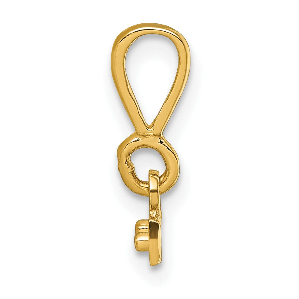 14K Gelbgold Anhänger mit großem Diamantschliff-Top